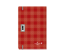 Plaid Daily Diary Medium Red 2