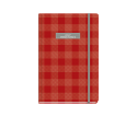 Plaid Daily Diary Medium Red