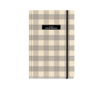 Plaid Daily Diary Medium Beige