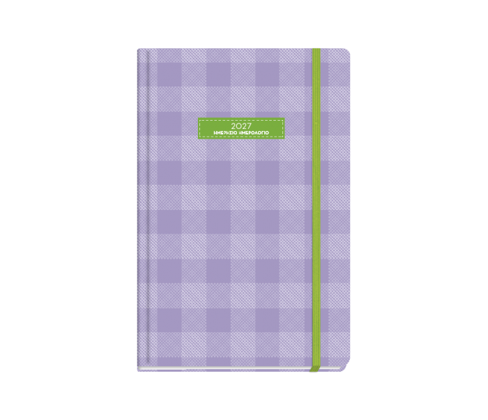 Plaid Daily Diary Medium Purple