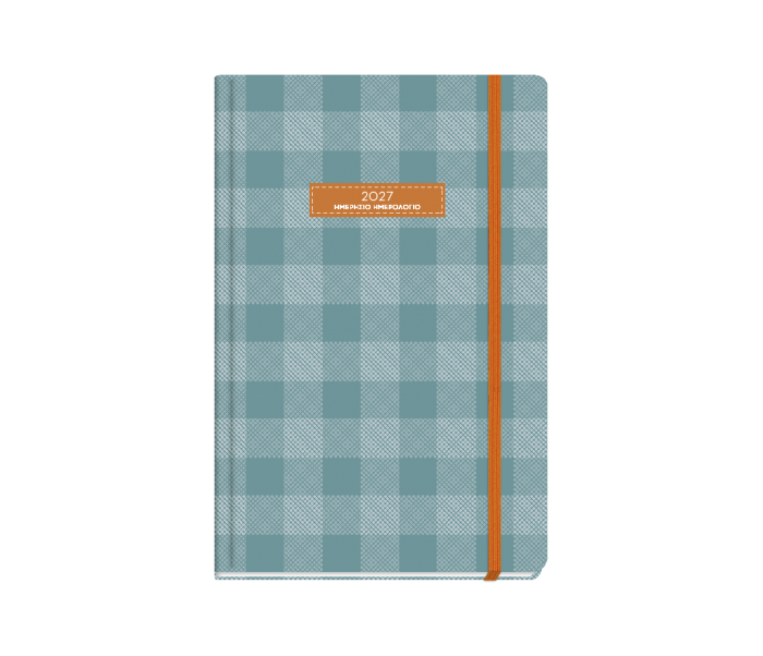 Plaid Daily Diary Medium Petrol
