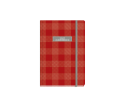Plaid Daily Diary Small Red