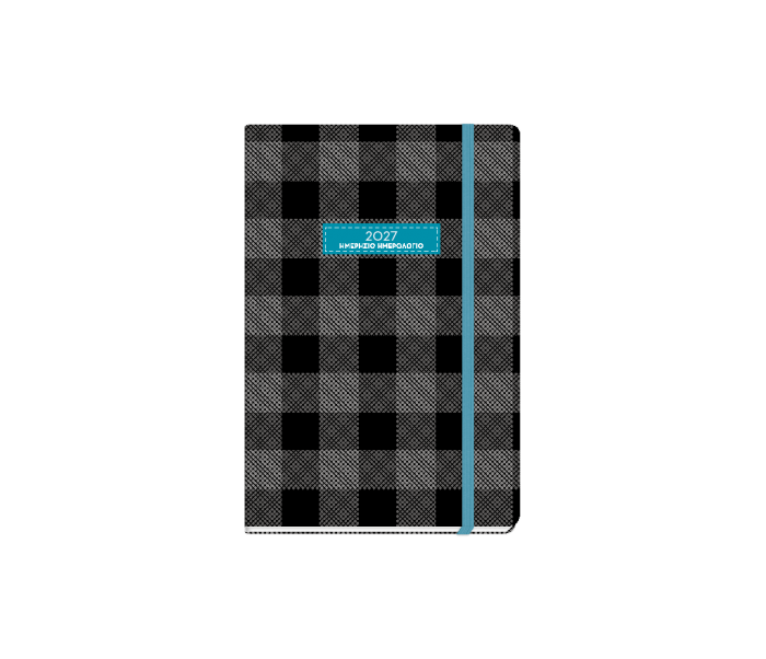 Plaid Daily Diary Small Black