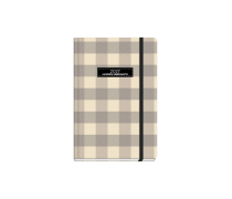 Plaid Daily Diary Small Beige