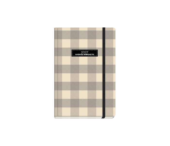 Plaid Daily Diary Small Beige