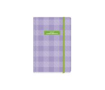 Plaid Daily Diary Small Purple