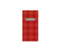 Plaid Weekly Diary Pocket Red