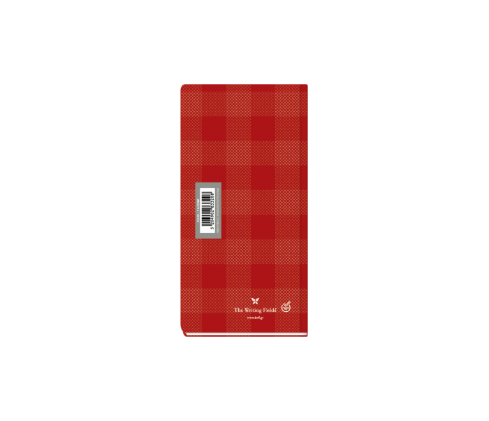 Plaid Weekly Diary Pocket Red
