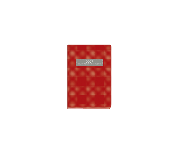 Plaid Weekly Diary Mini Red