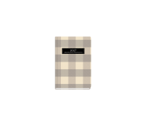 Plaid Weekly Diary Mini Beige