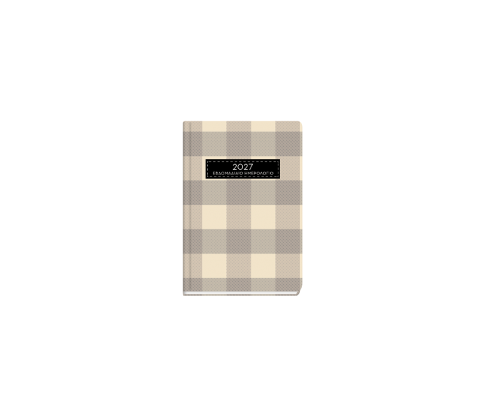Plaid Weekly Diary Mini Beige