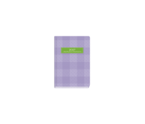 Plaid Weekly Diary Mini Purple