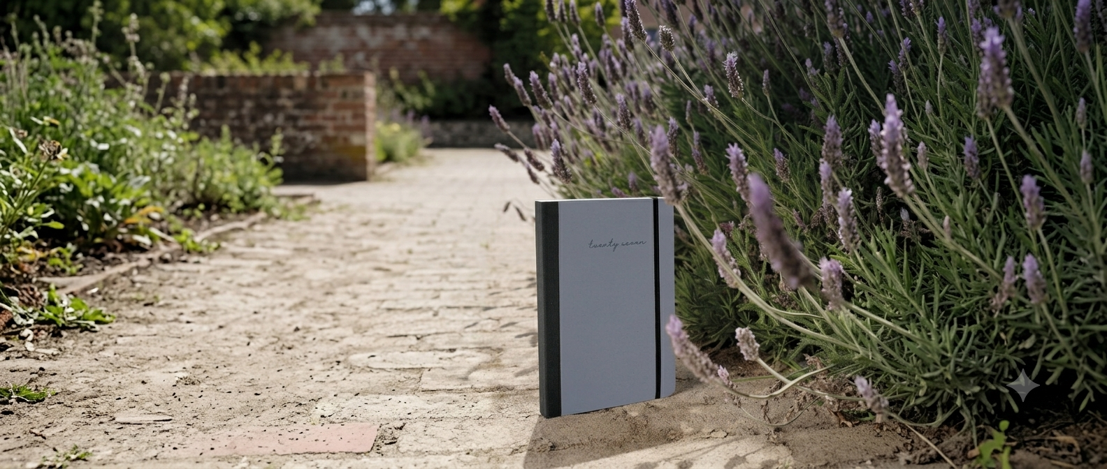 ecosmiles diary in lavender field